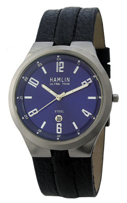 Men's Black Leather Blue Face (HAMM0318:002)