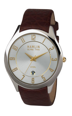 Men's Leather Calendar Silver Dial (HAMM0905:014)